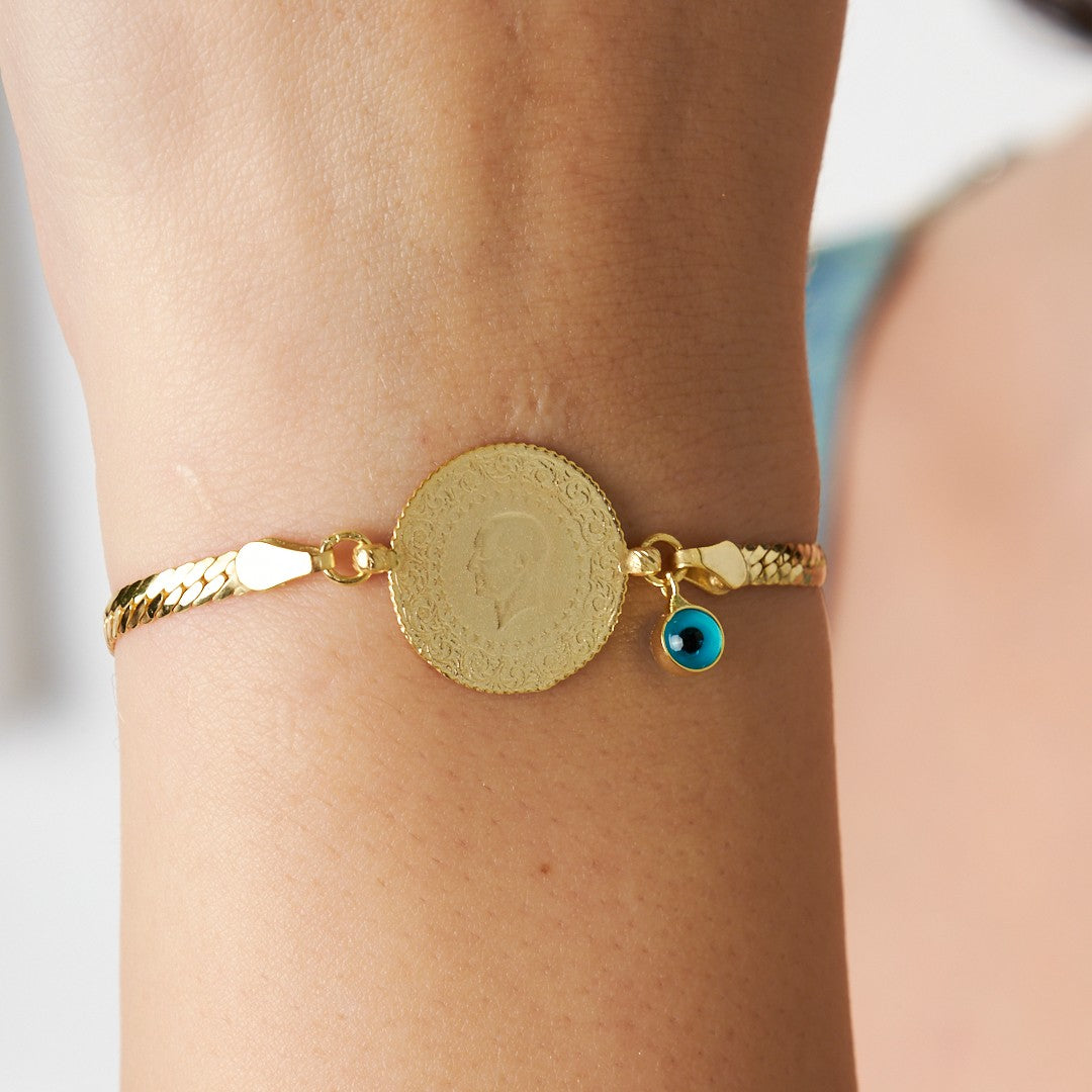 Charmed Quarter Pencil Chain Bracelet - 925 SILVER