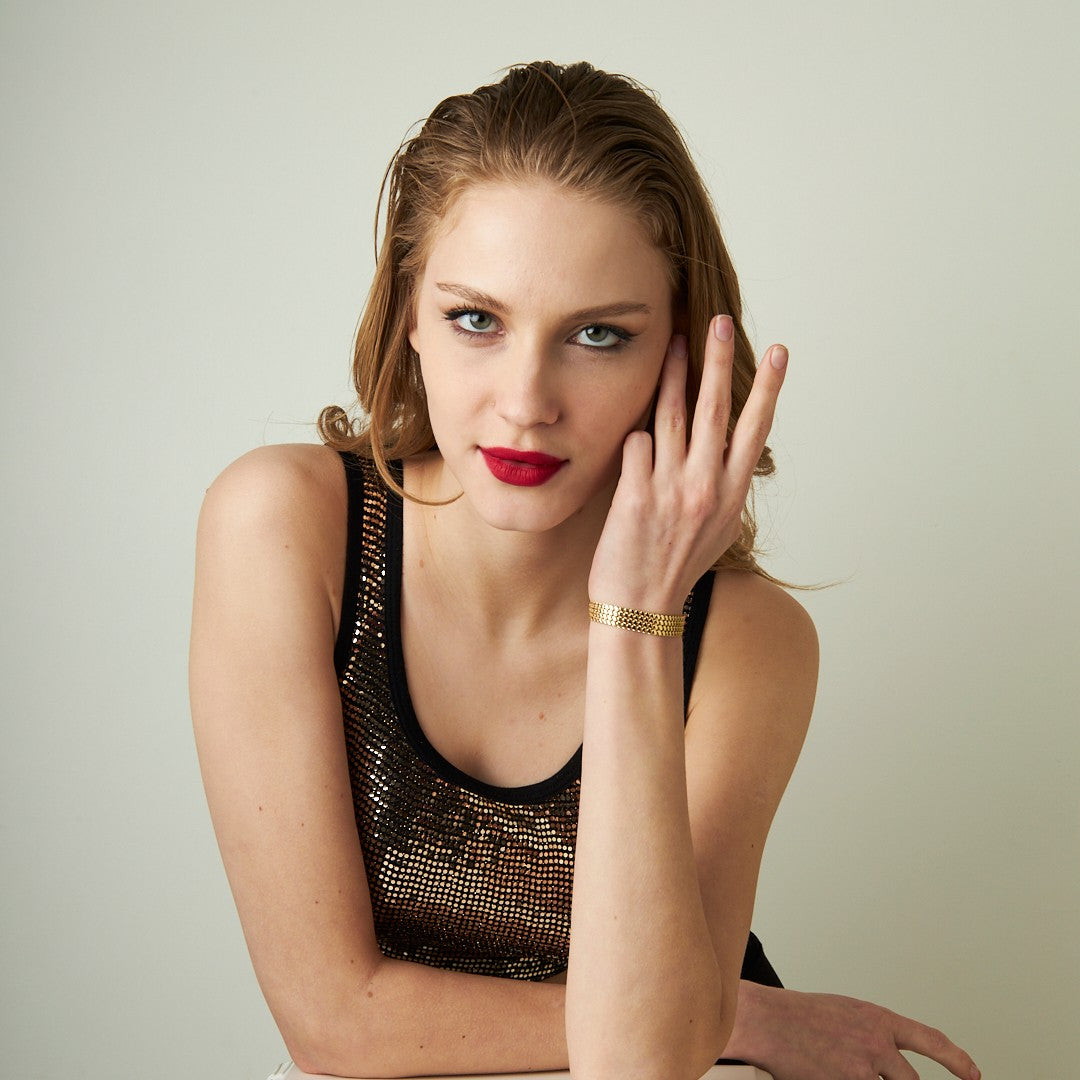 4 REIHIGE GERSTEN ARMBAND | 925 SILBER