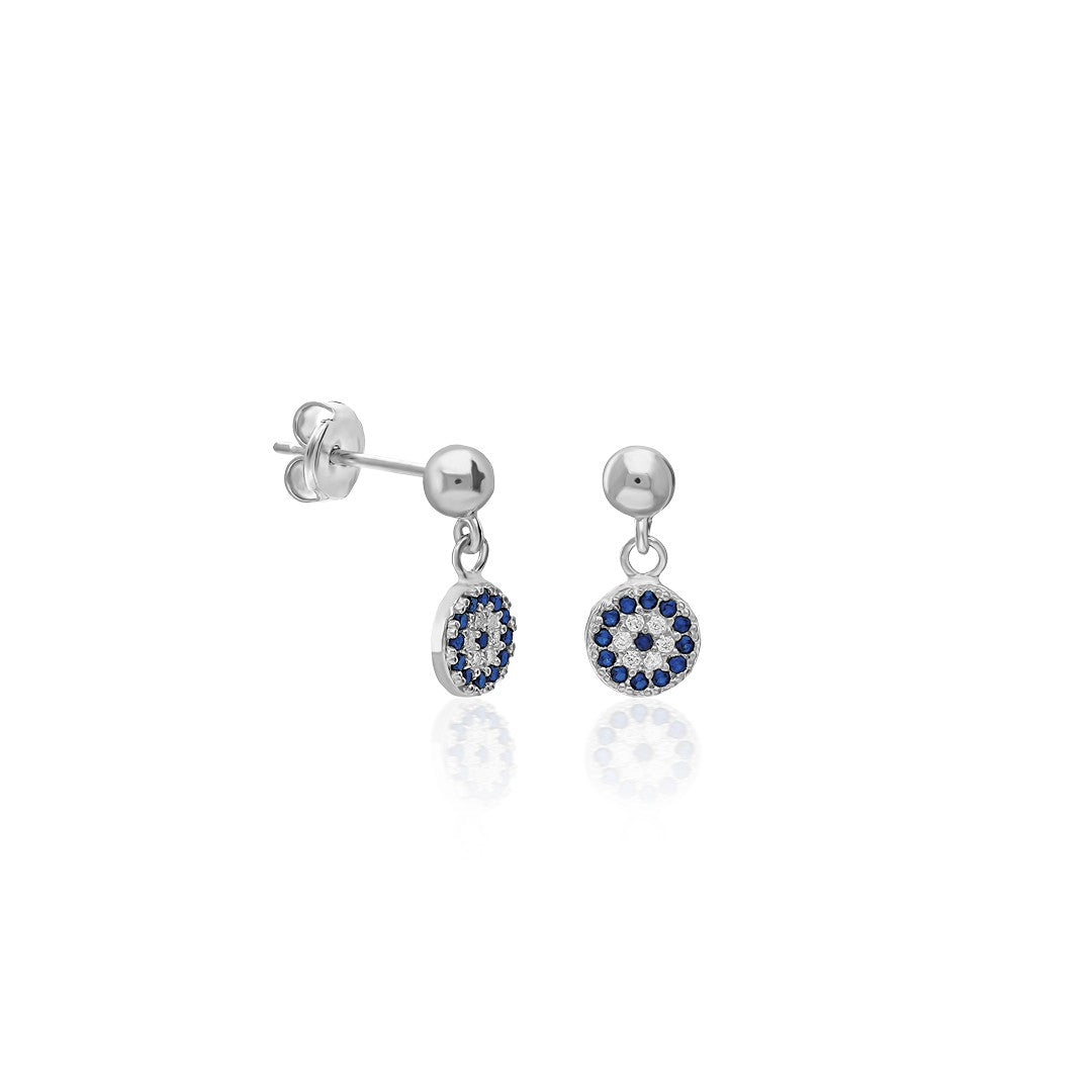 Dangling Evil Eye Earring - 925 SILVER