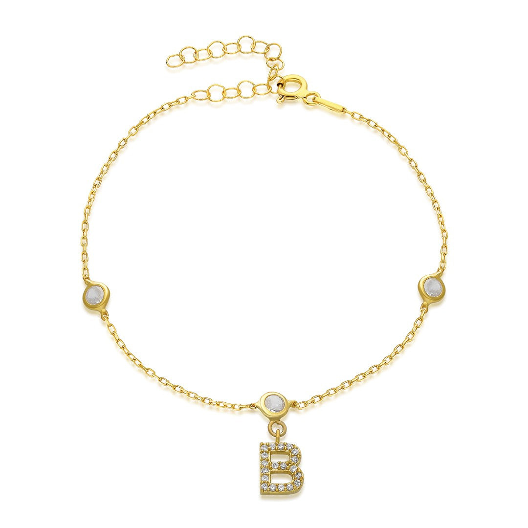 Initial Bracelet - 925 Silver