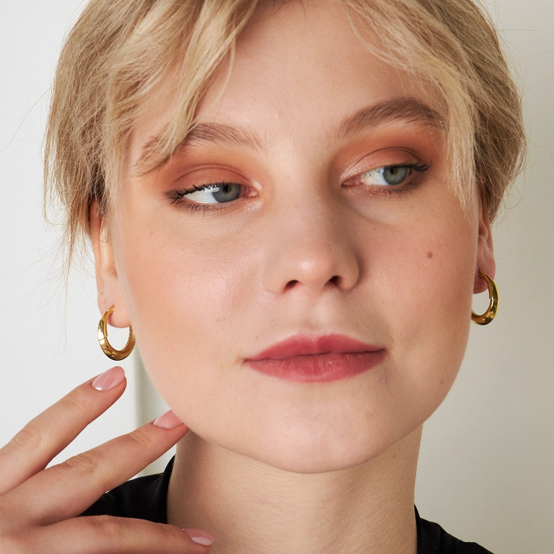 Two Patterned Earrings - 925 SILVER