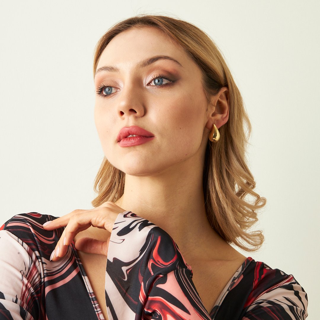 Large Teardrop Earrings - 925 Silver