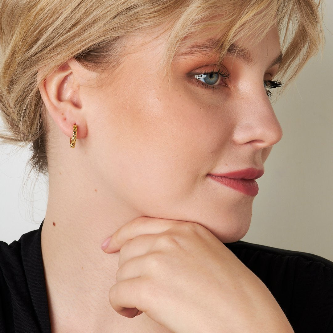 Infinitely Detailed Hoop Earrings - 925 SILVER