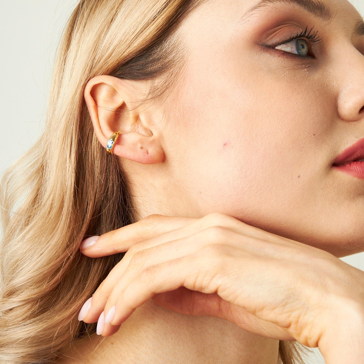 Zircon Stone Cartilage Earrings - 925 SILVER