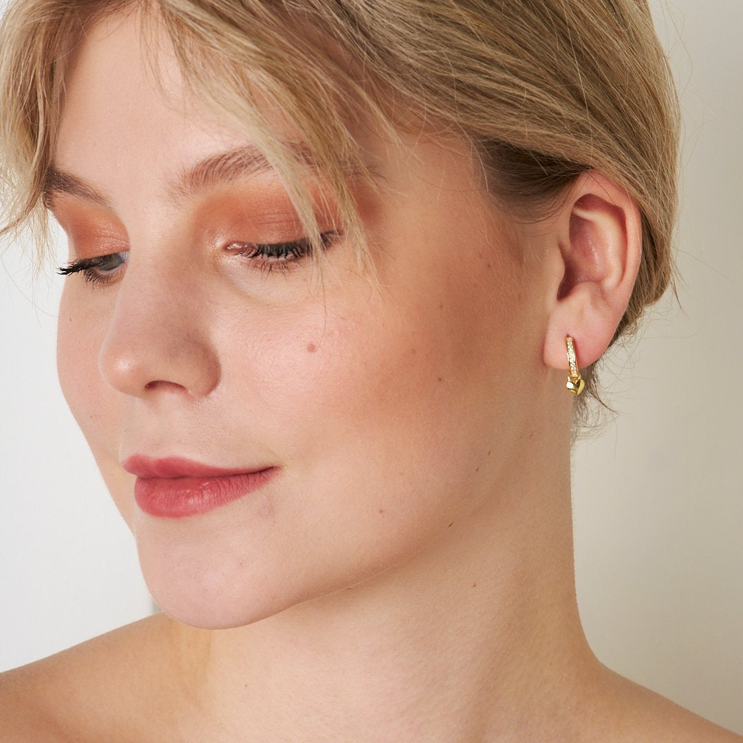 Heart Symbol Earrings - 925 SILVER