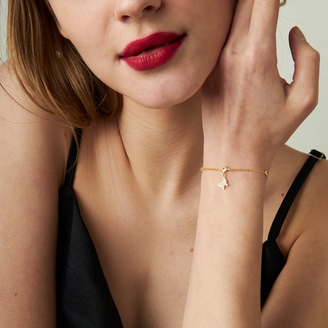Delicate Butterfly Bracelet - 925 SILVER