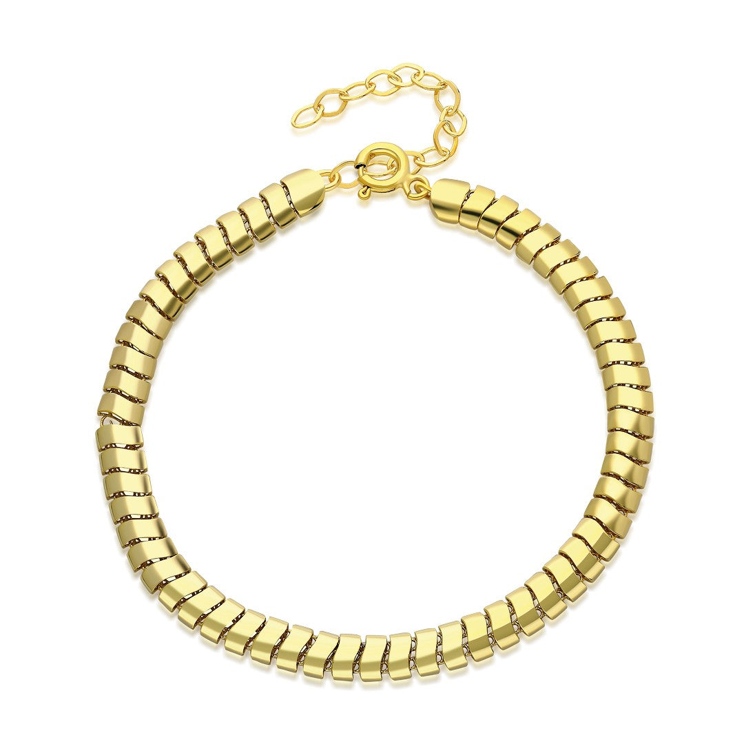 Herringbone Bracelet Without Stones - 925 SILVER