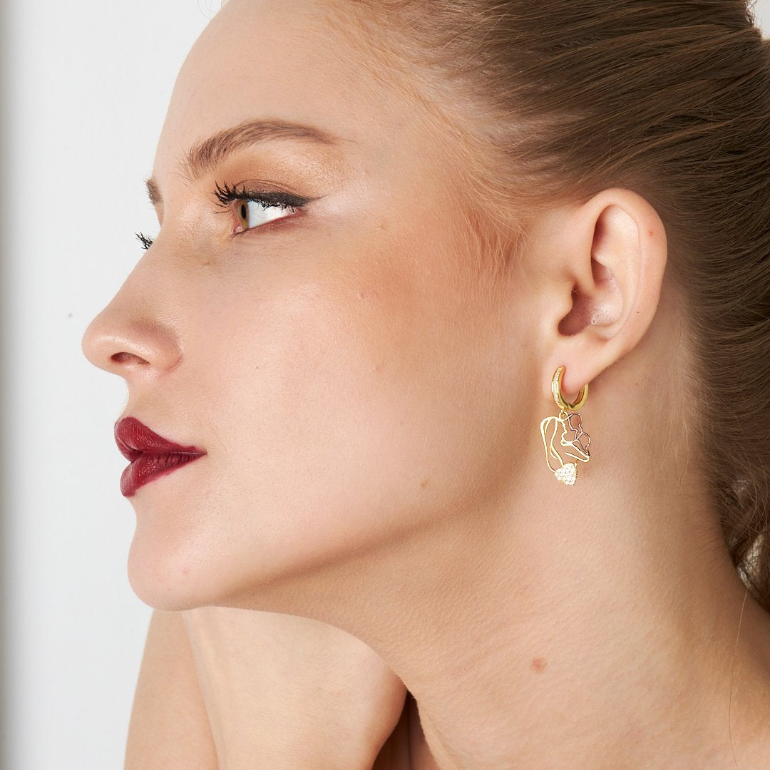 Mother and Baby Earrings - 925 SILVER