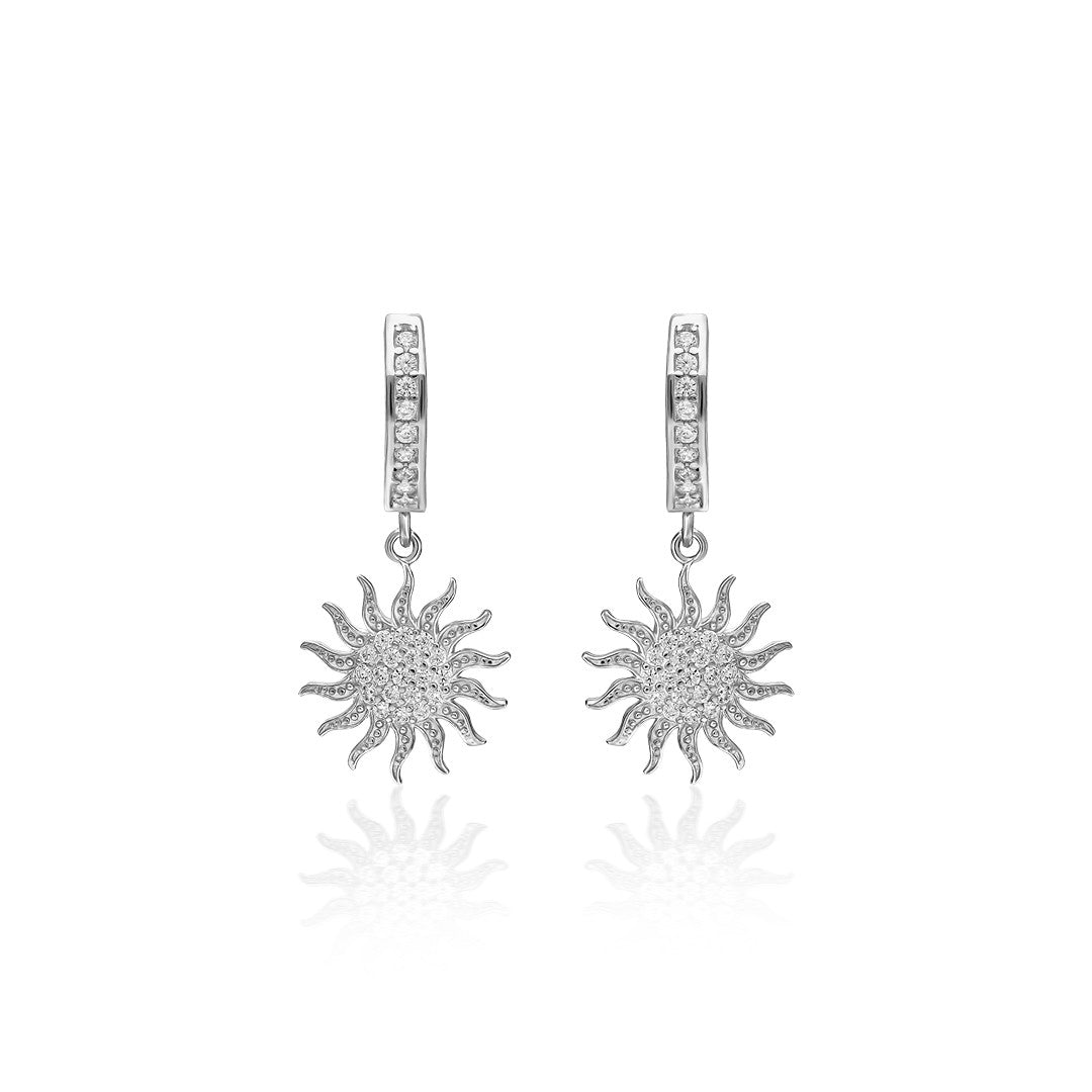Sun Earrings - 925 Silver