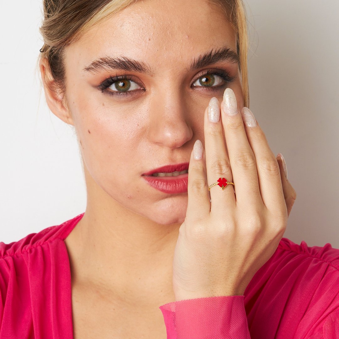 GLÜCKSKLEE RING | 925 SILBER