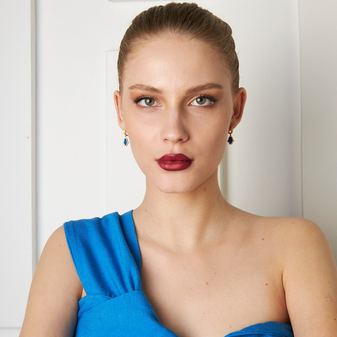 Fatma's Zircon Stone Hand Earring - 925 SILVER