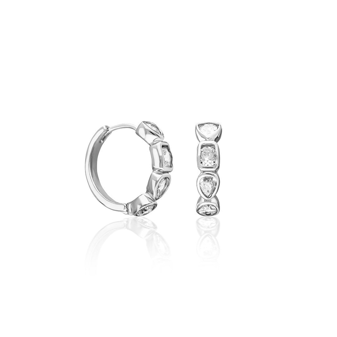 Modern Stone Earrings - 925 Silver