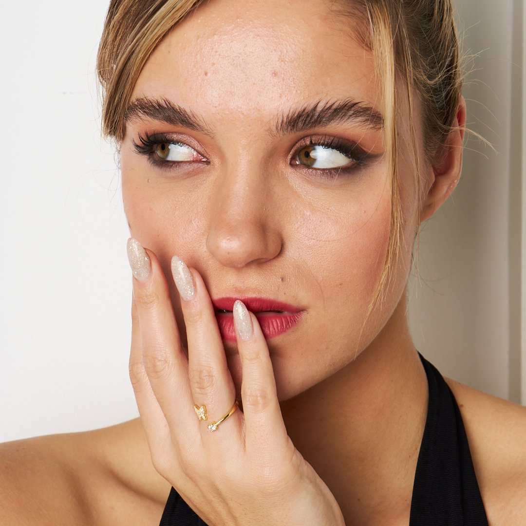 Butterfly Solitaire Ring - 925 SILVER