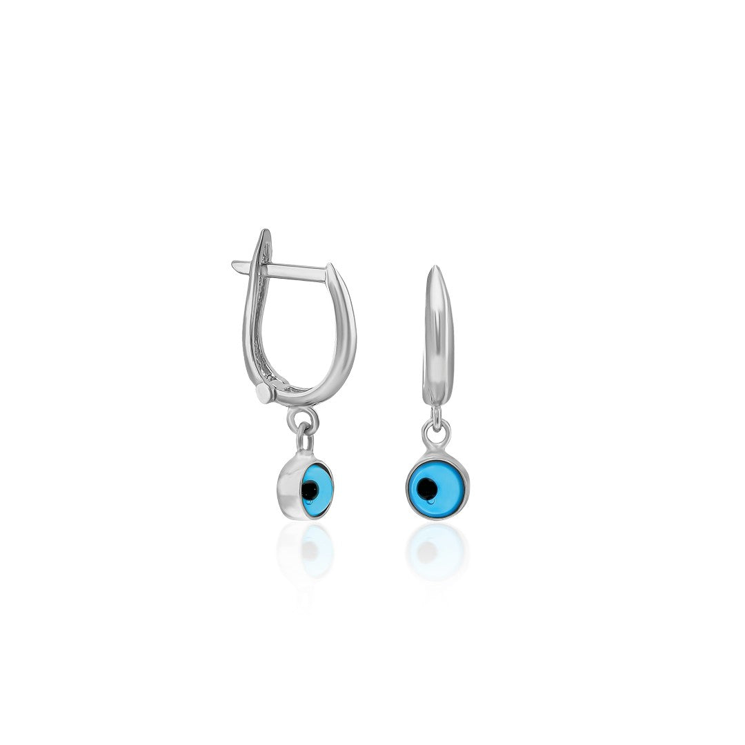 Evil Eye Beaded Earrings - 925 Silver