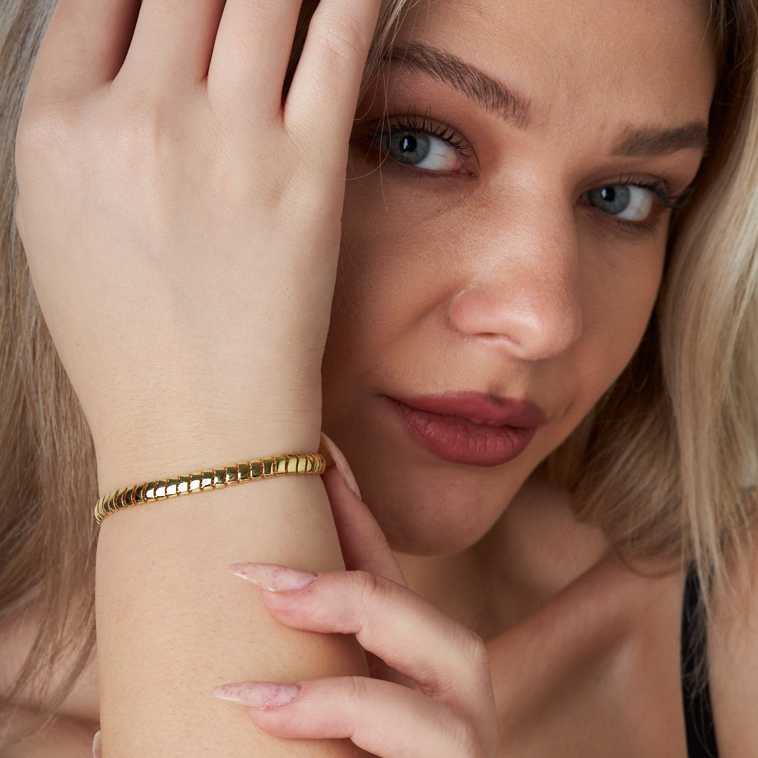 Herringbone Bracelet Without Stones - 925 SILVER