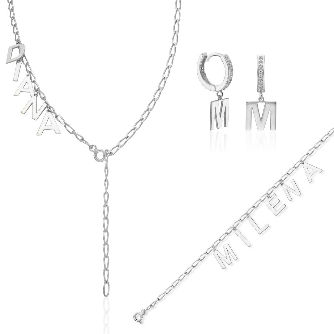 NAMENS BUCHSTABEN SET | 925 SILBER