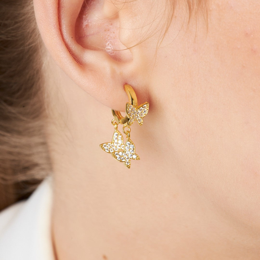 Multi Butterfly Earrings - 925 SILVER