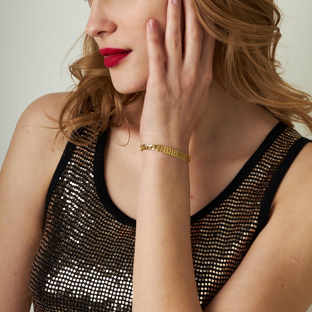 Gourmet Herringbone Bracelet - 925 SILVER