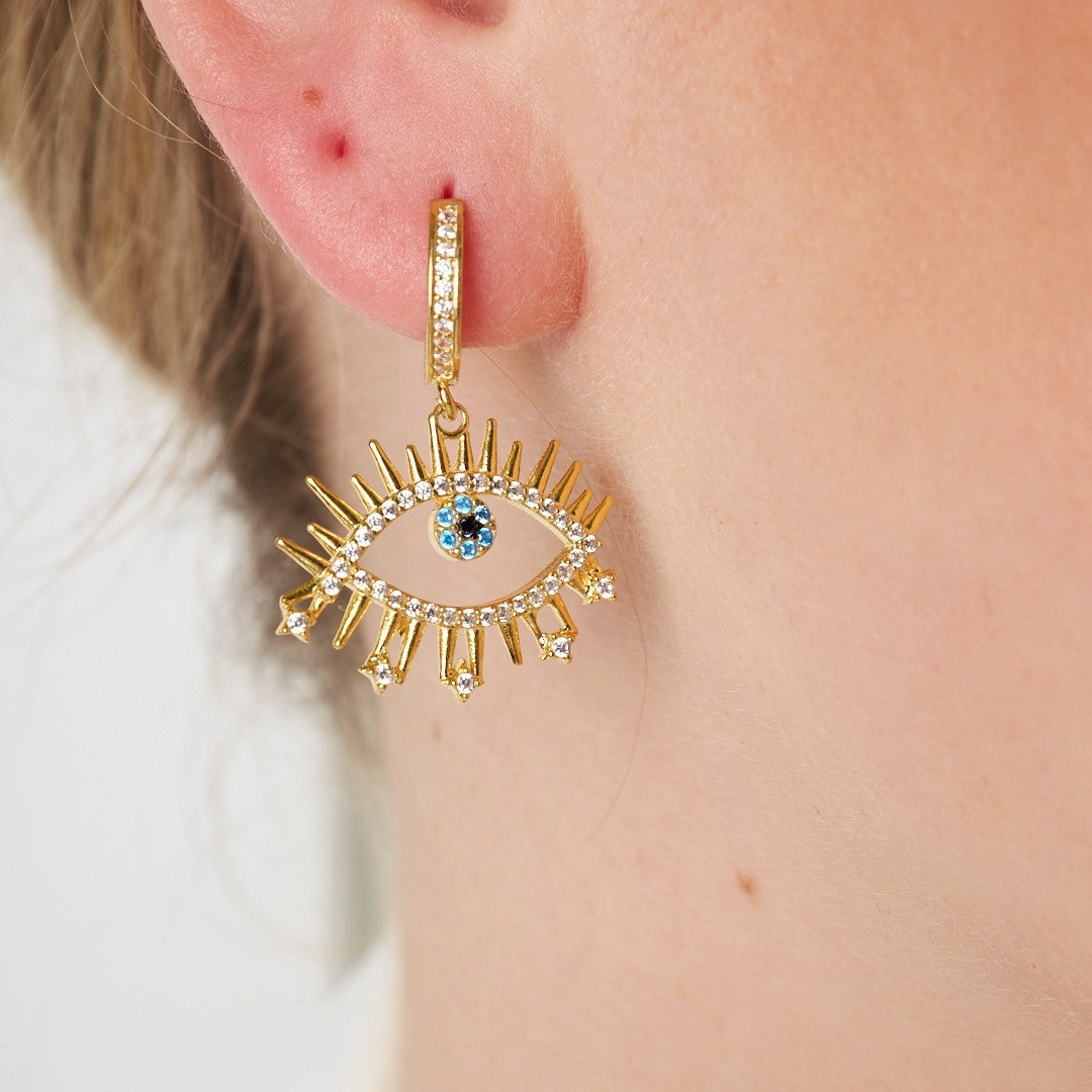 Eye Effect Model Earrings - 925 SILVER