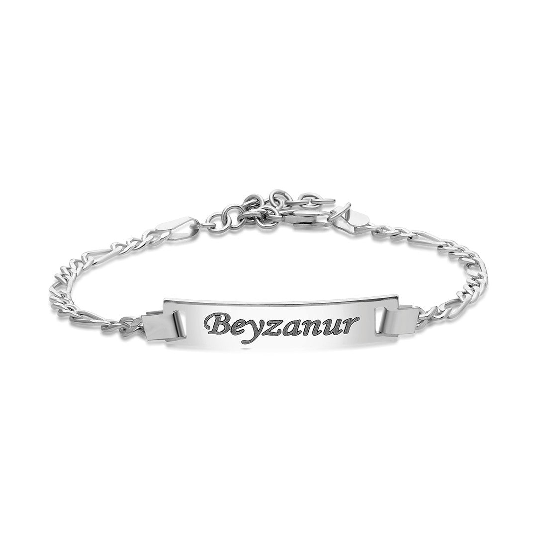 Name Framed Engraved Bracelet - 925 Silver