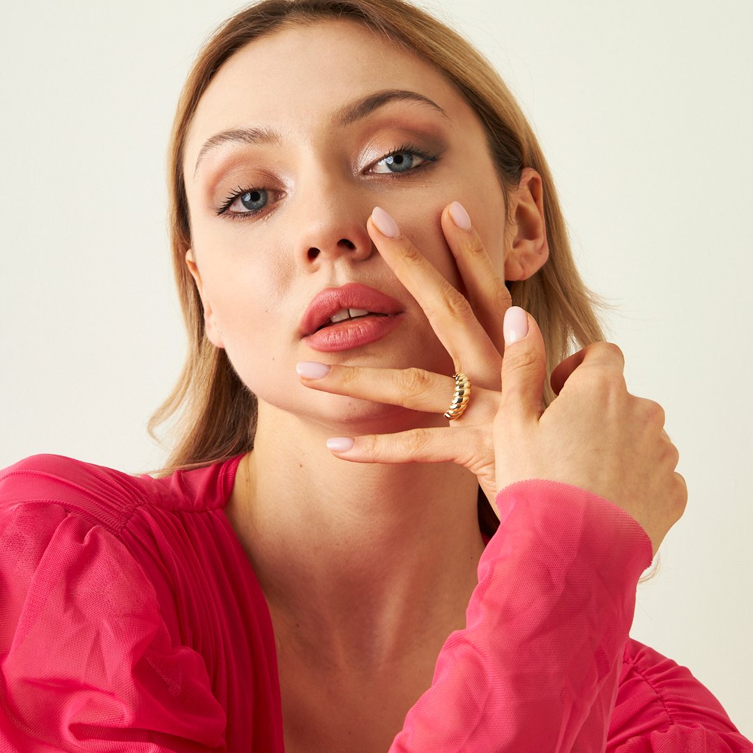 GEDREHTER CREOLE RING | 925 SILBER