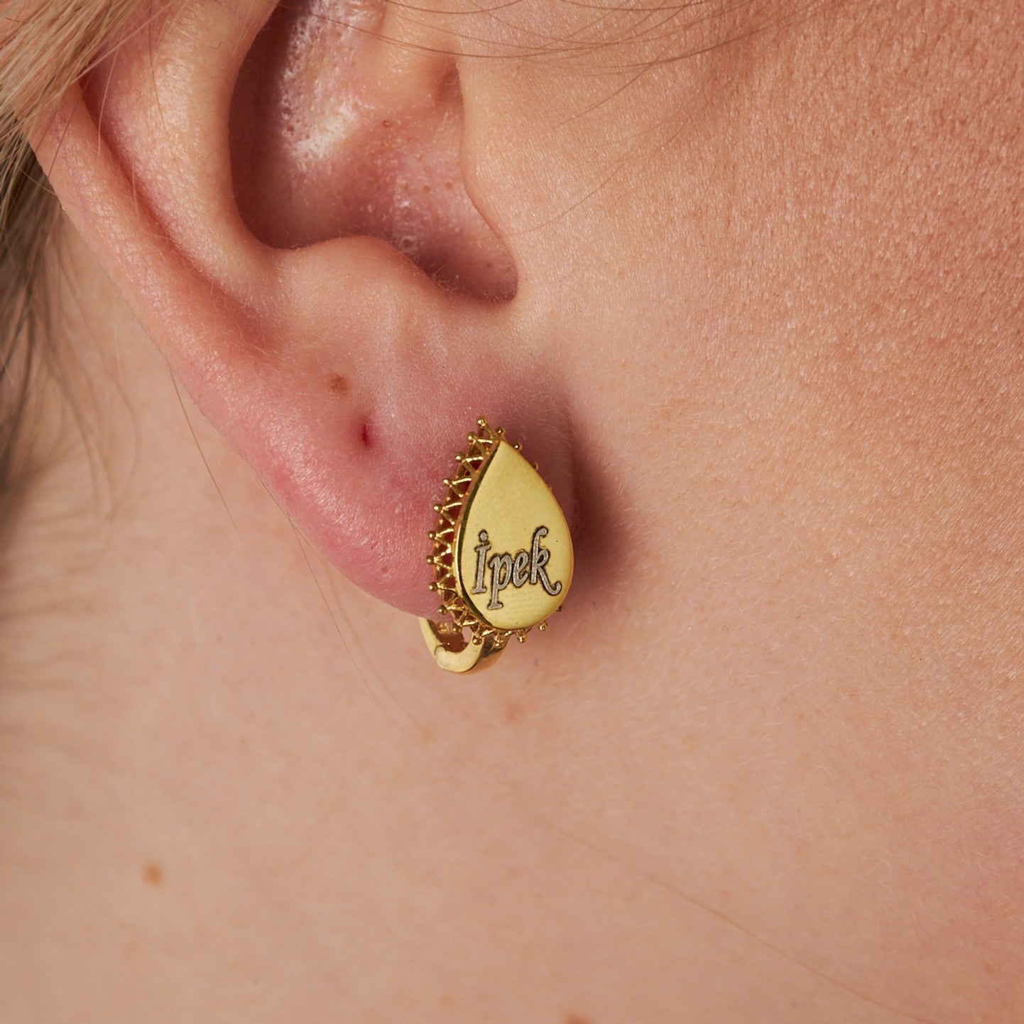 Named Water Drop Earrings - 925 Silver