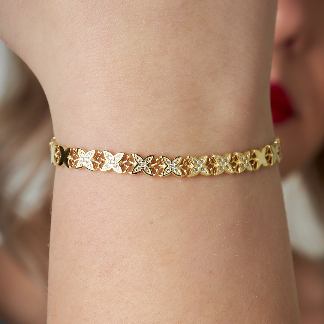 Butterfly Row Bracelet - 925 SILVER