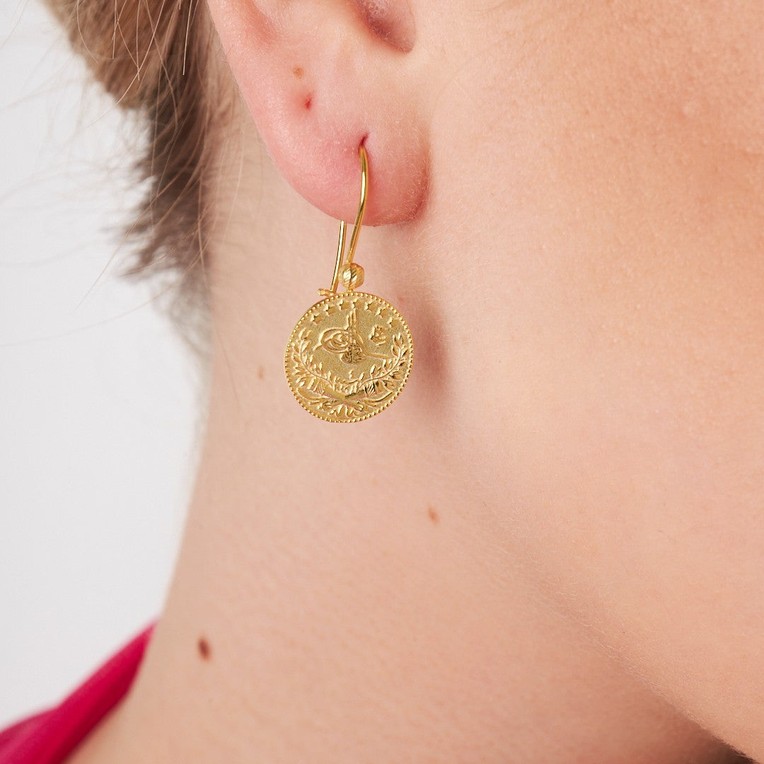 Dorica Tughra Earring - 925 SILVER