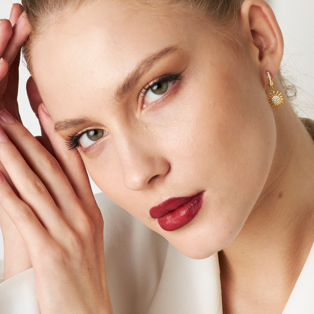 Sun Earrings - 925 Silver