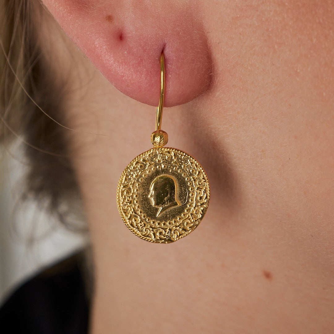 Quarter Earring - 925 Silver