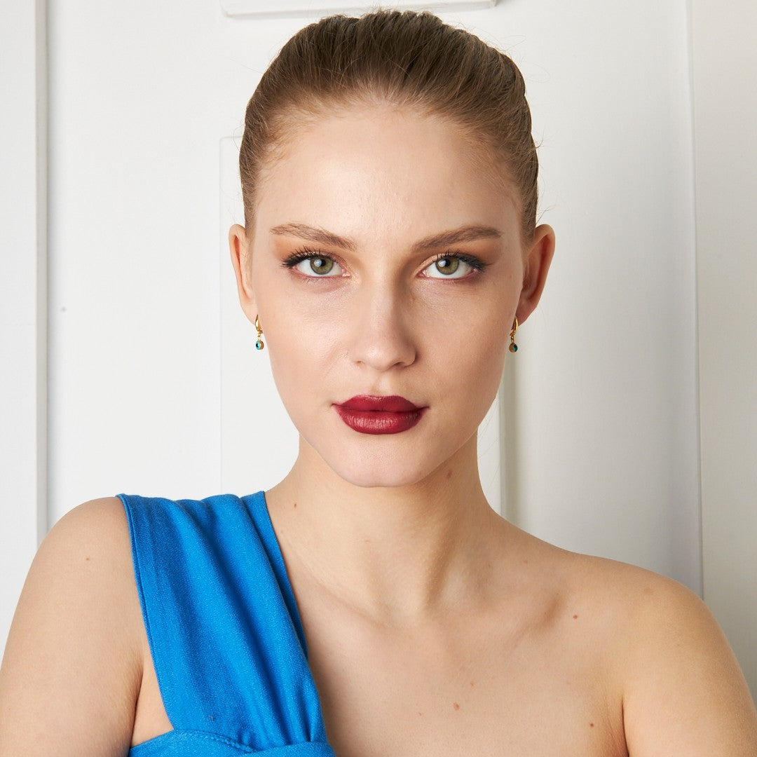 Evil Eye Beaded Earrings - 925 Silver