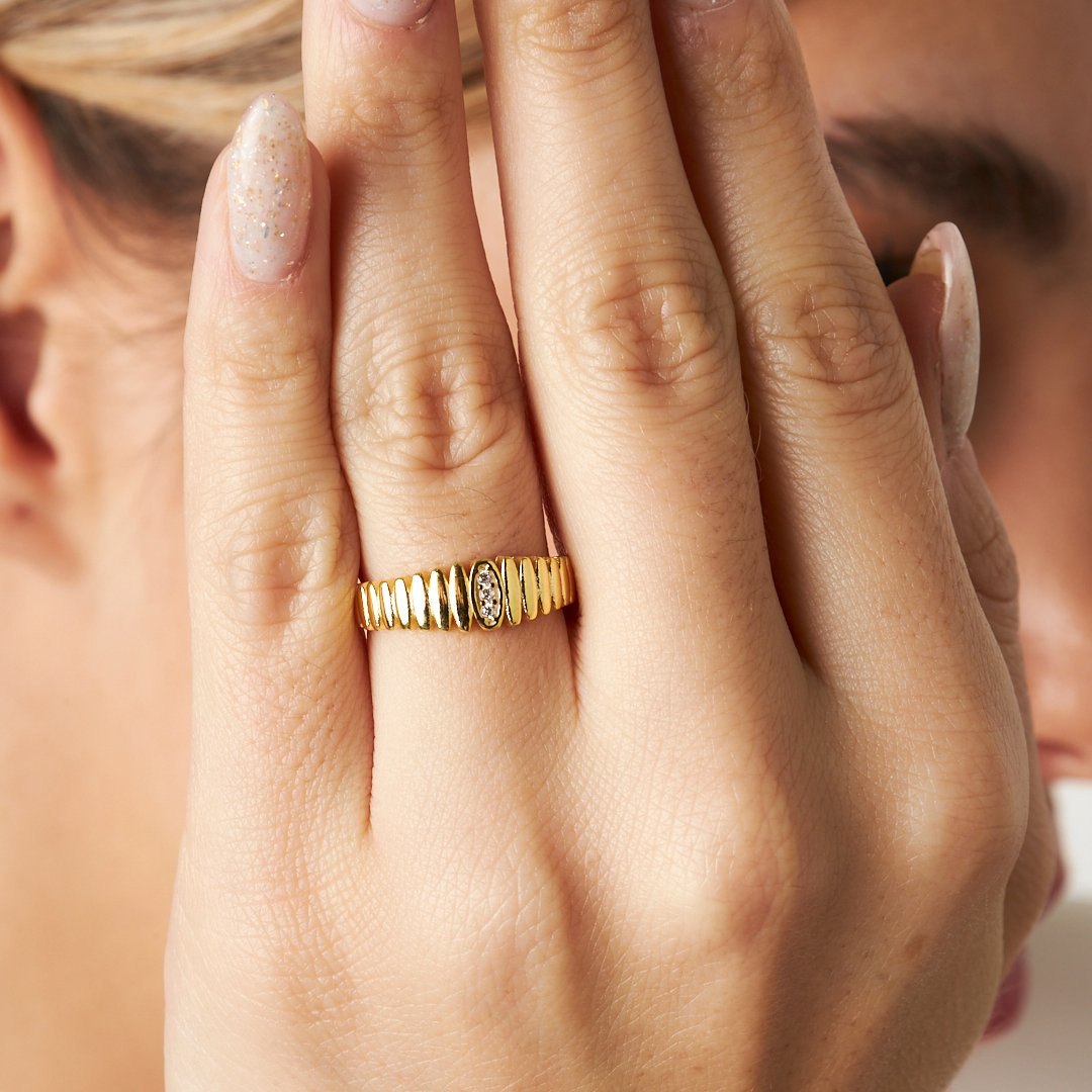 WAVE DESIGN RING | 925 SILBER