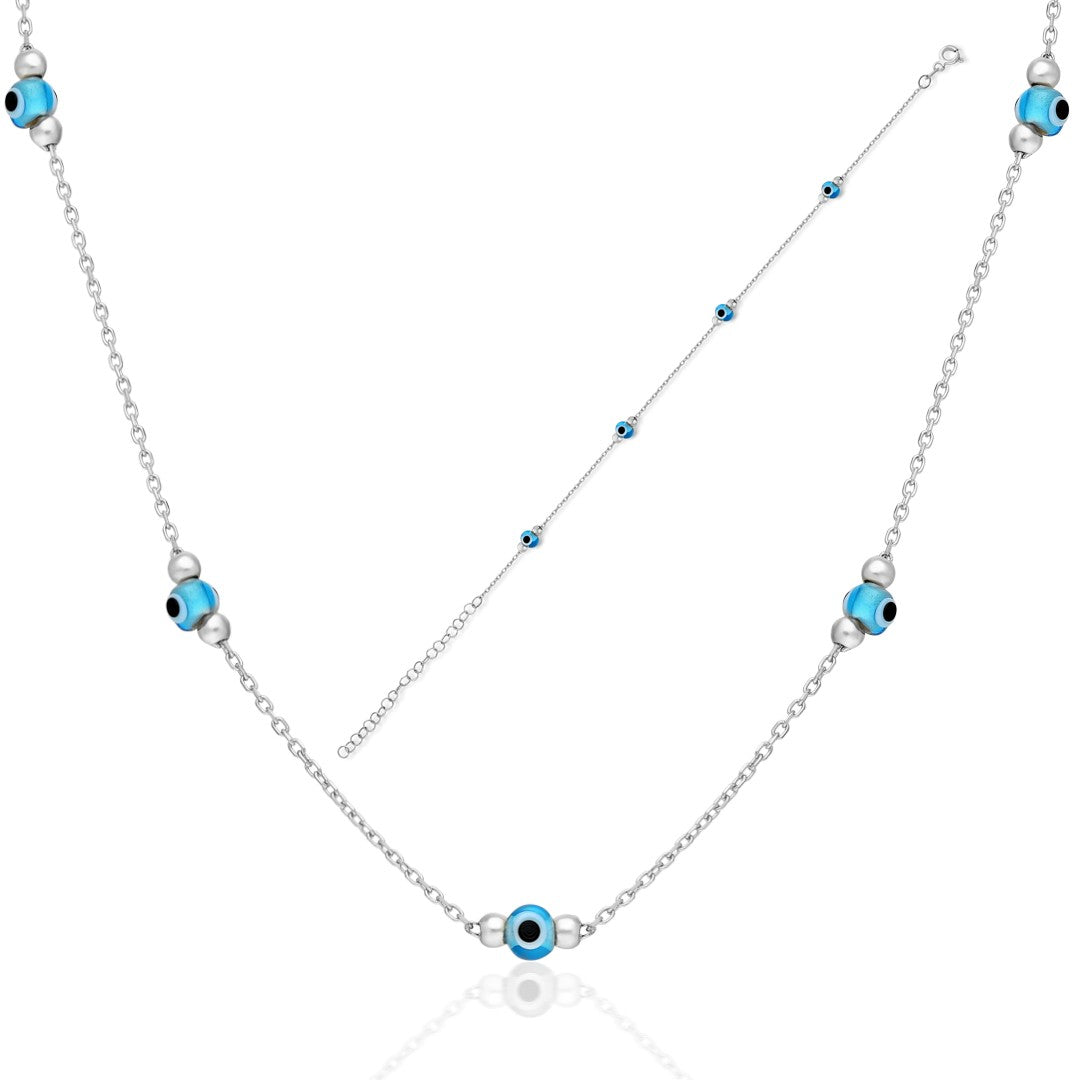 DORIKA BLAUE AUGE SET | 925 SILBER