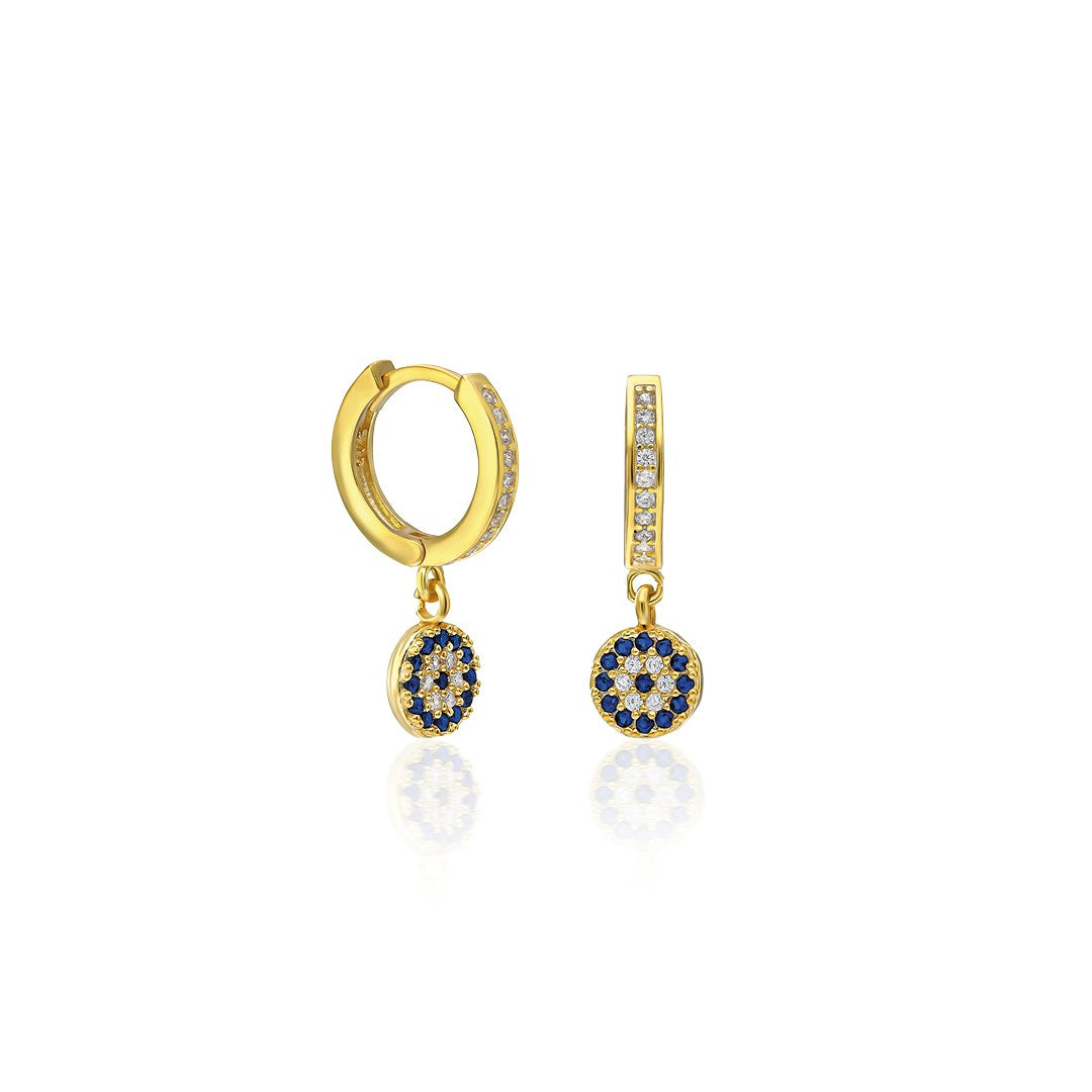 Evil Eye Stone Earrings - 925 Silver