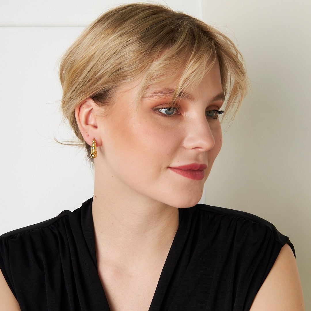 Italian Design Stoneless Earrings - 925 SILVER