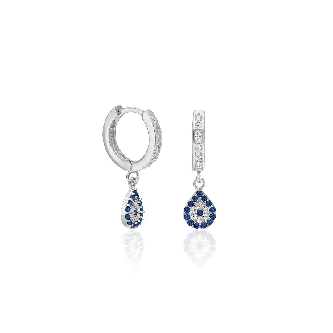 Evil Eye Ring Earring - 925 Silver