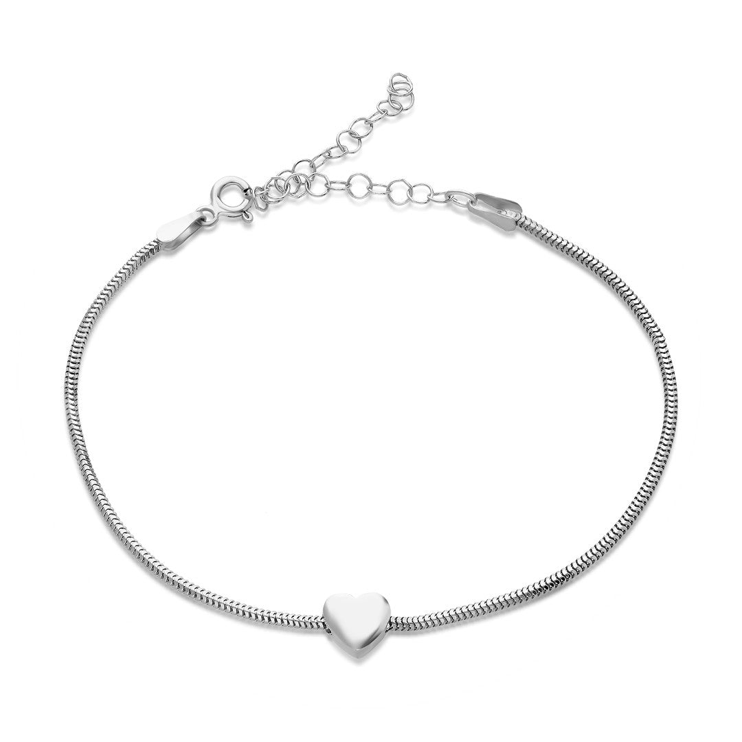 Tondo Heart Chain Bracelet - 925 SILVER