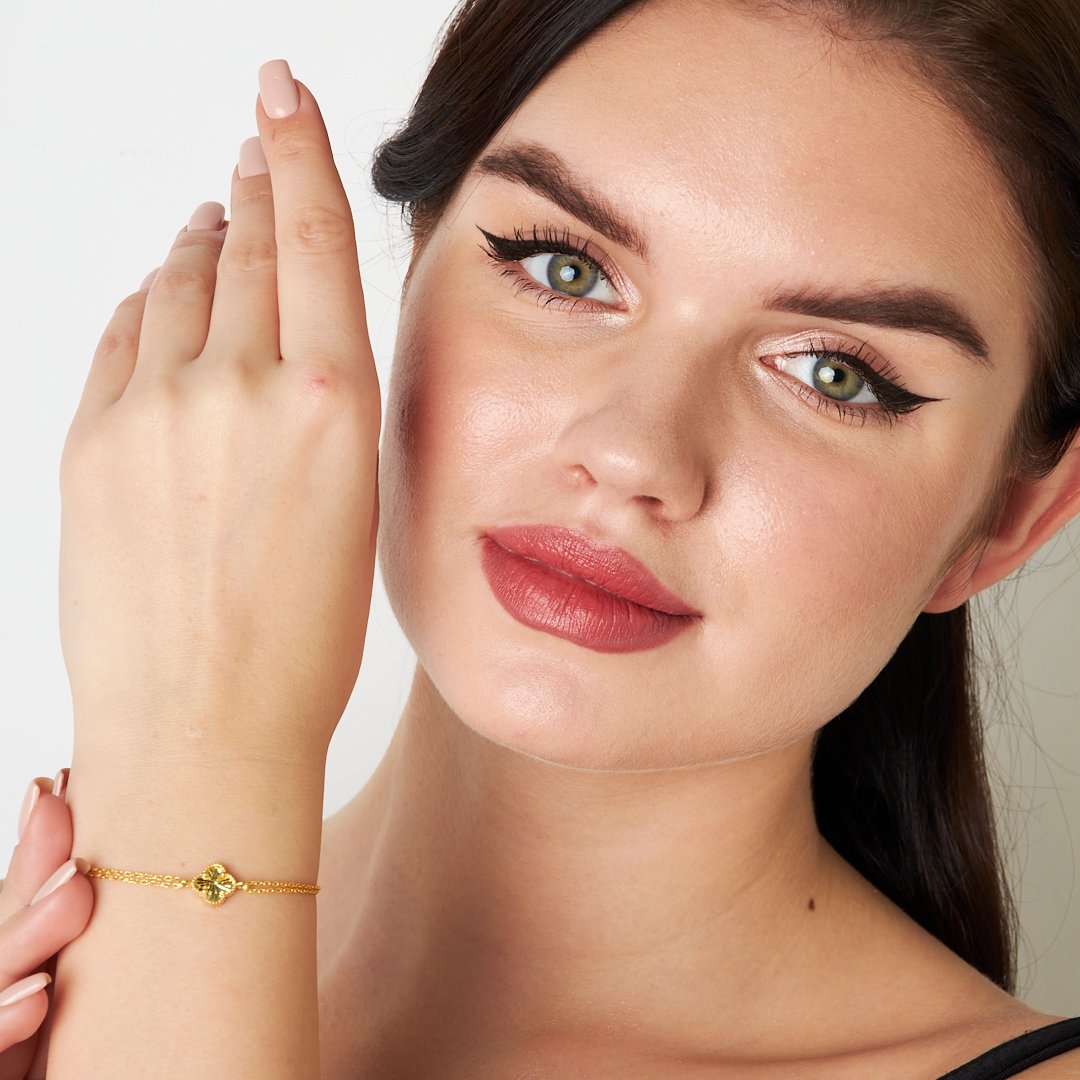 Shiny Clover Bracelet - 925 SILVER