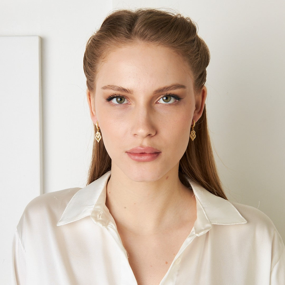 Stone Fantasy Earrings - 925 SILVER