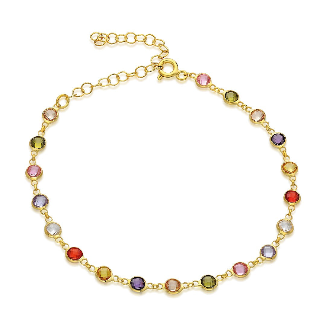 Colorful Stone Bracelet - 925 SILVER