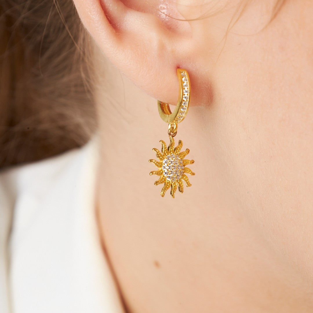 Sun Earrings - 925 Silver