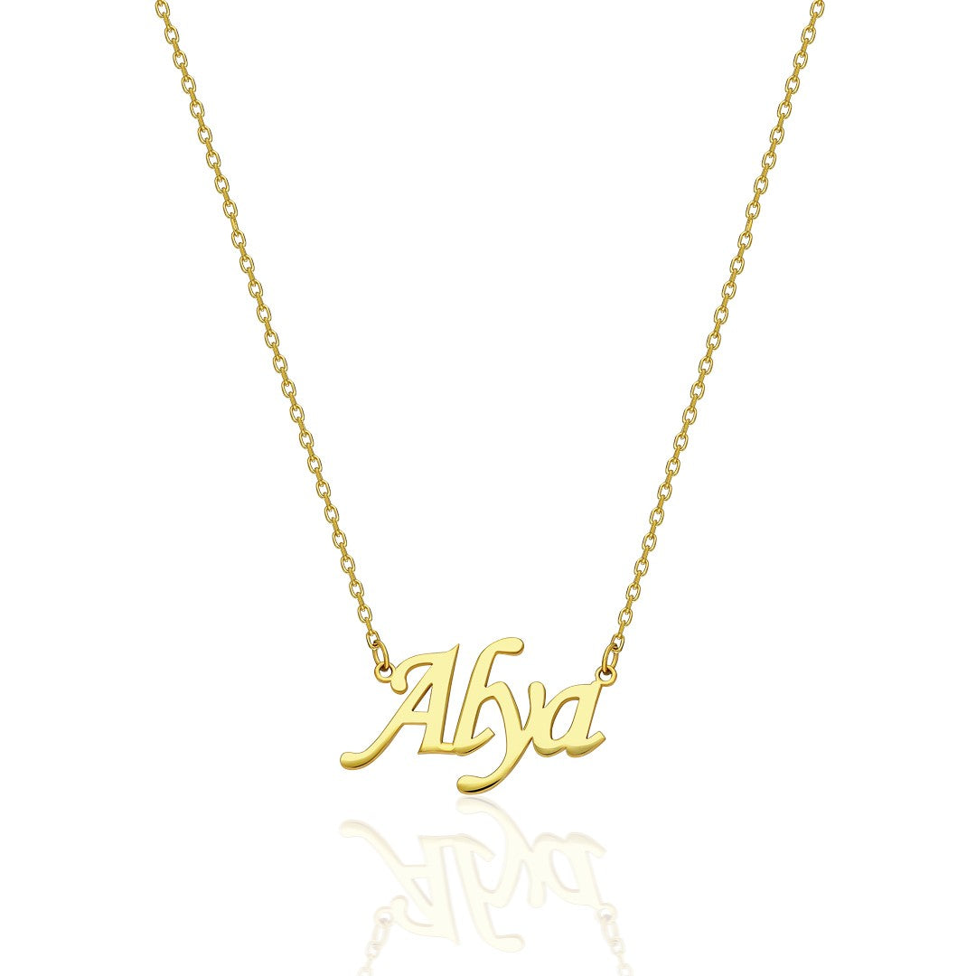 Tailed Name Necklace - 925 Silver