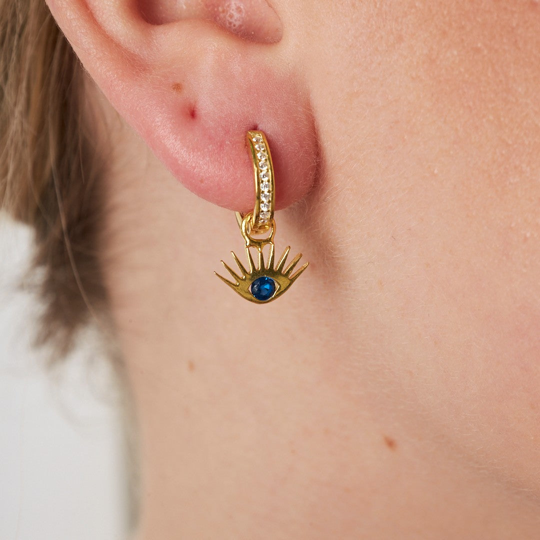 Blue Eyed Earrings - 925 Silver