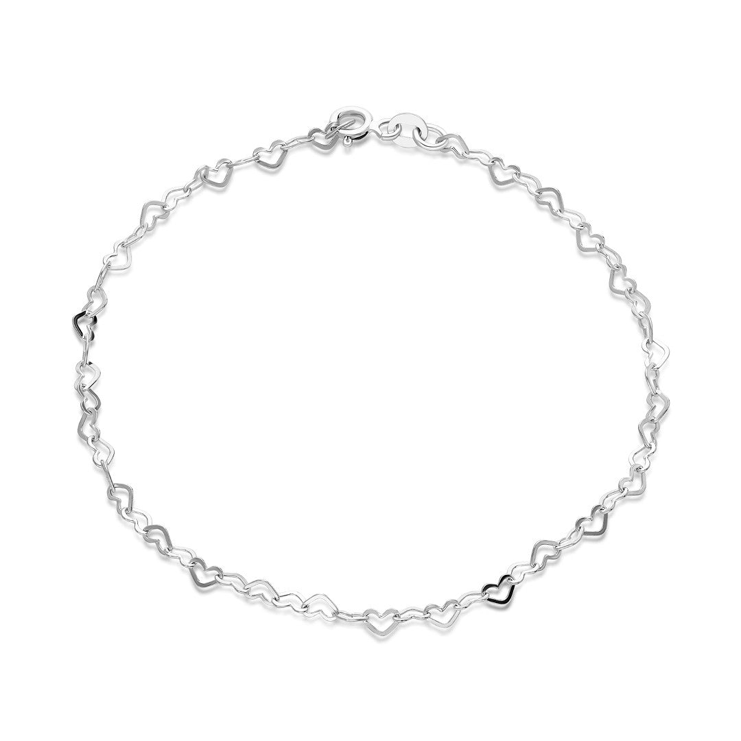 Heart Chain Bracelet - 925 SILVER