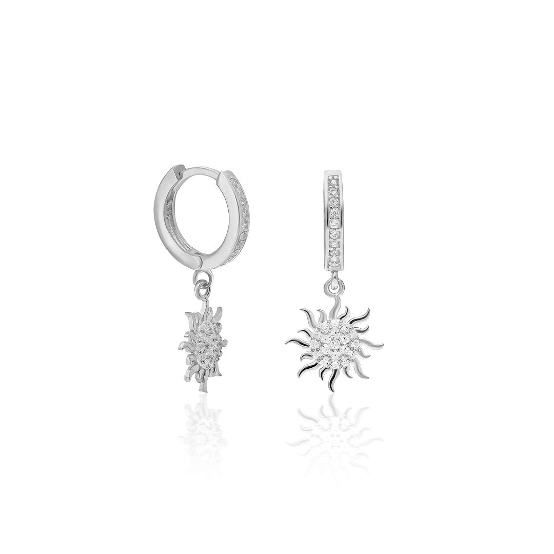 Sparkling Sun Earrings - 925 SILVER
