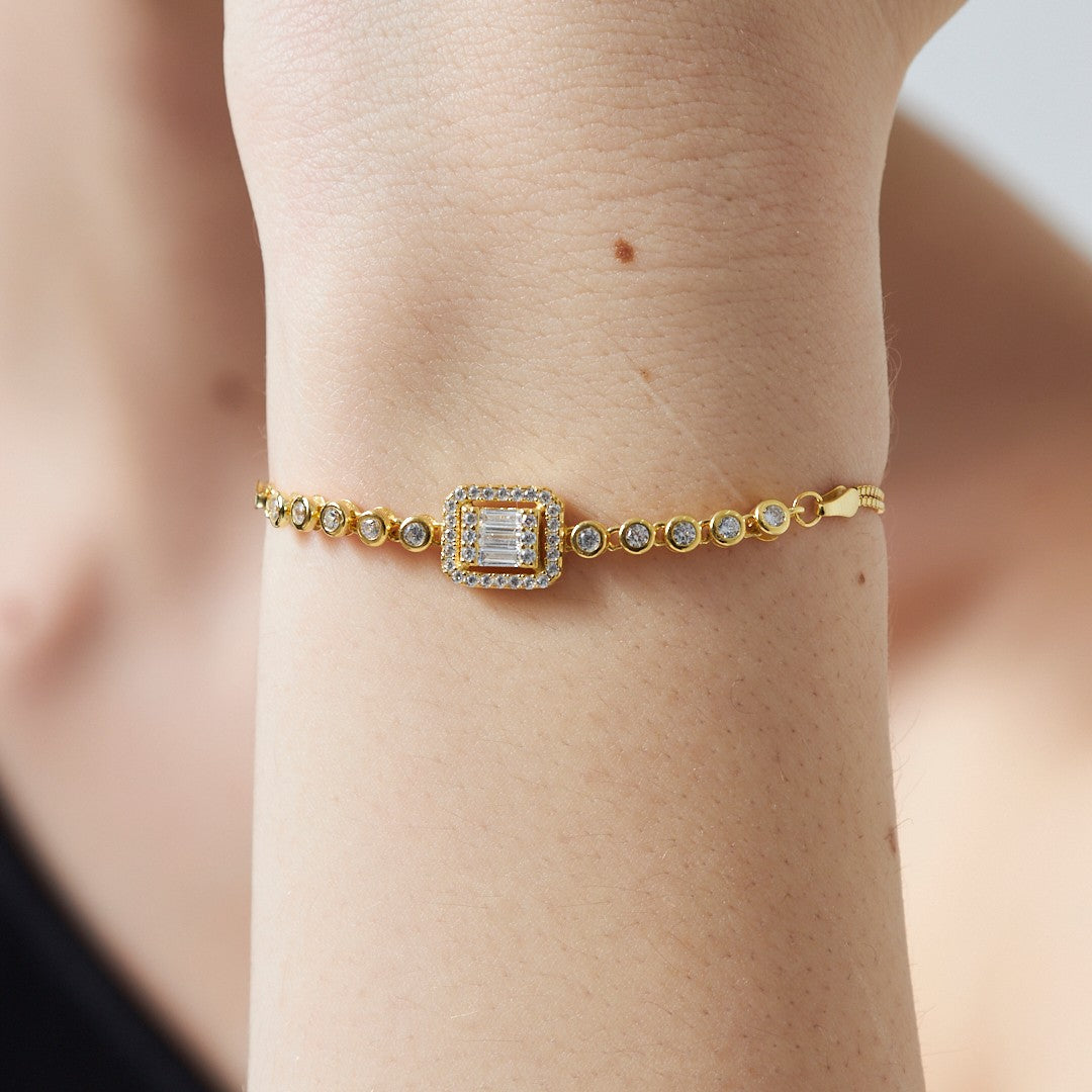 Partial Baguette Bracelet - 925 SILVER