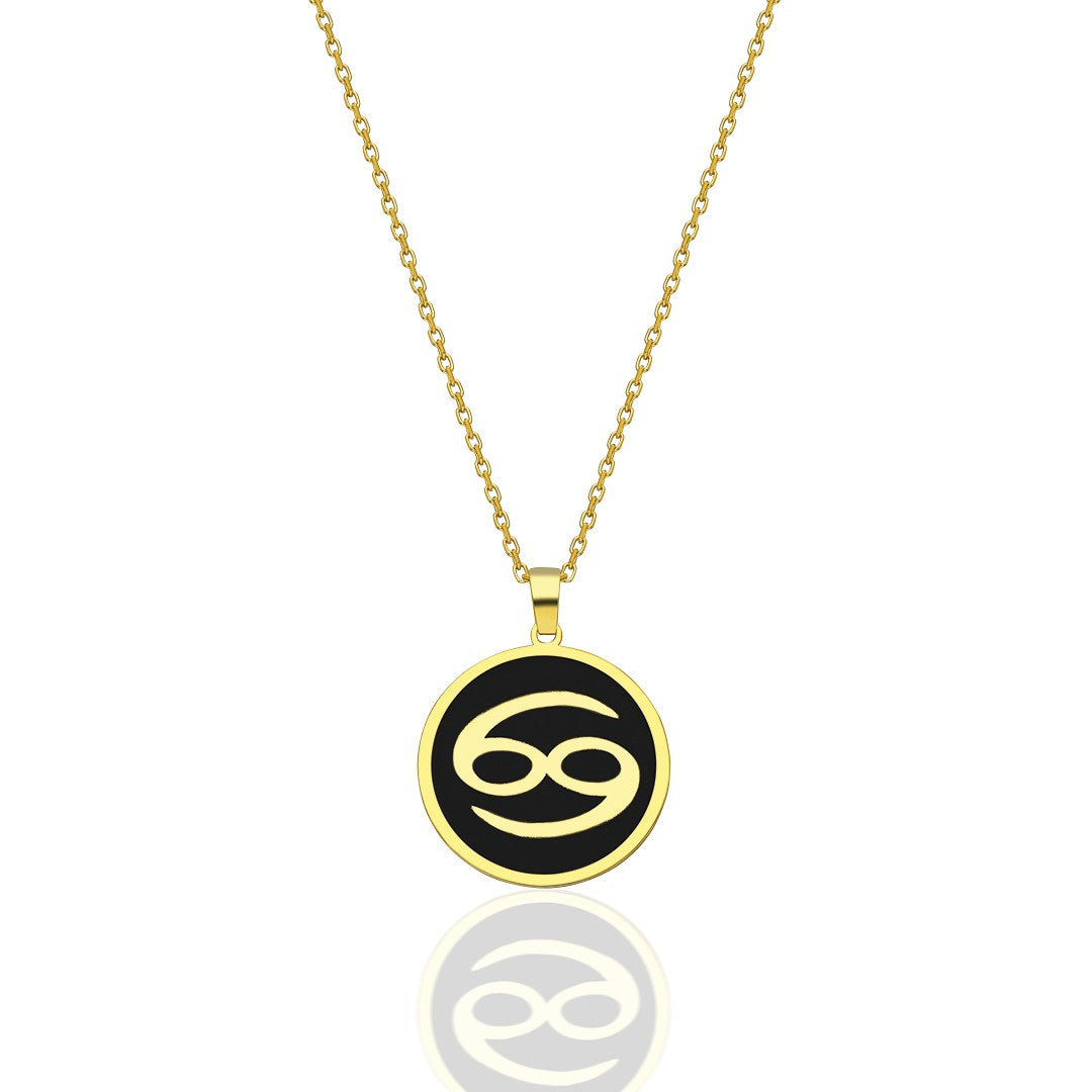 Colorful Cancer Zodiac Necklace - 925 SILVER