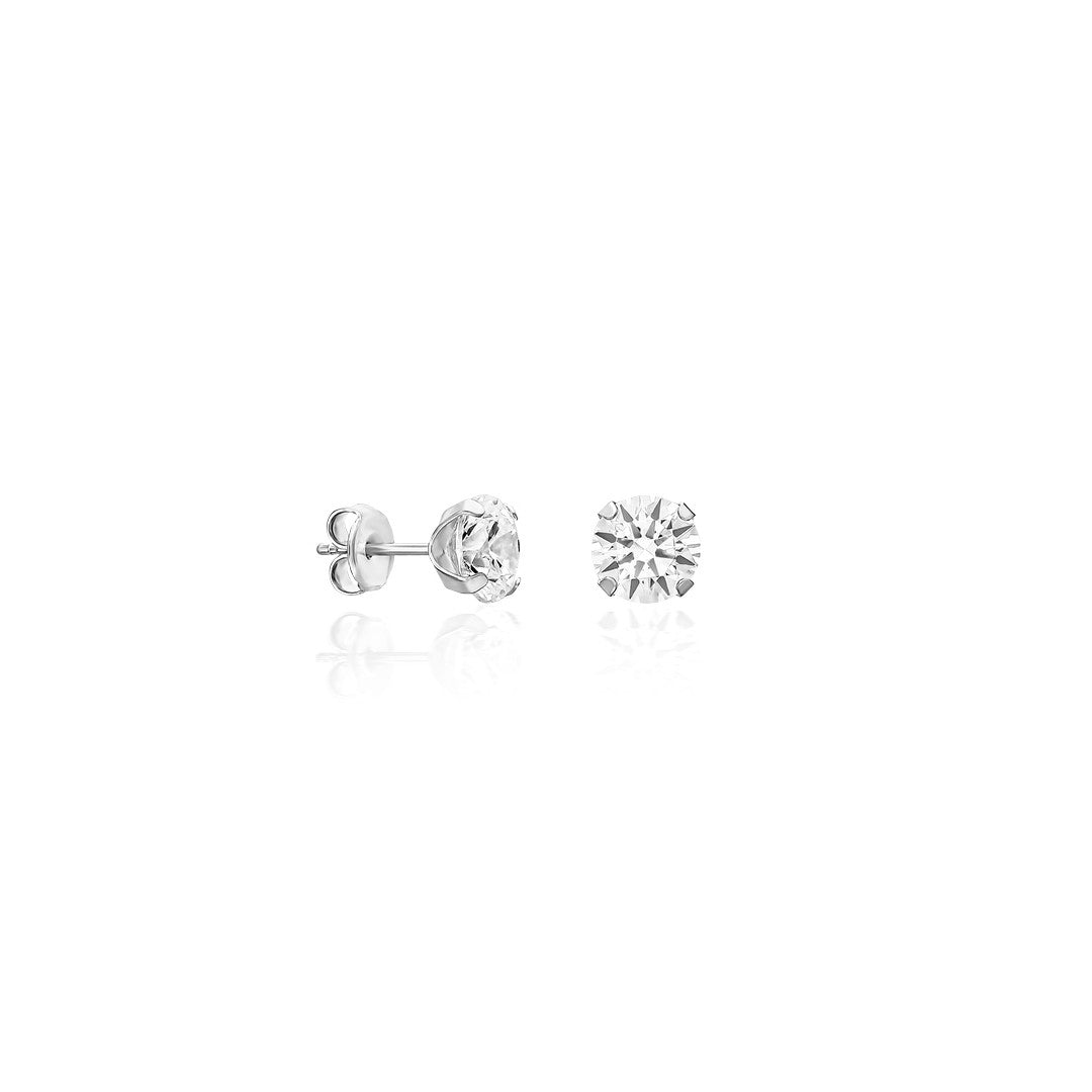 Solitaire Earring - 925 Silver