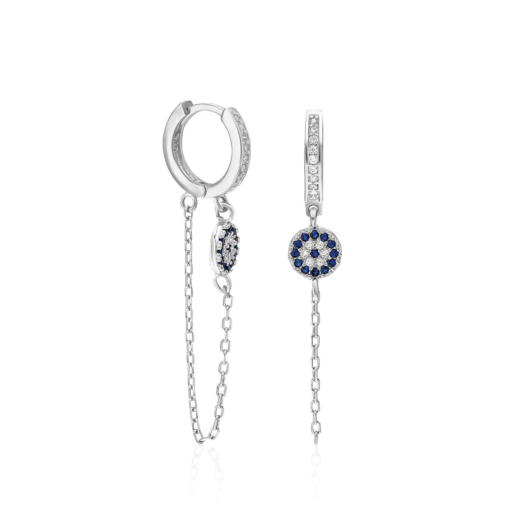 Dangling Evil Eye Earring - 925 SILVER