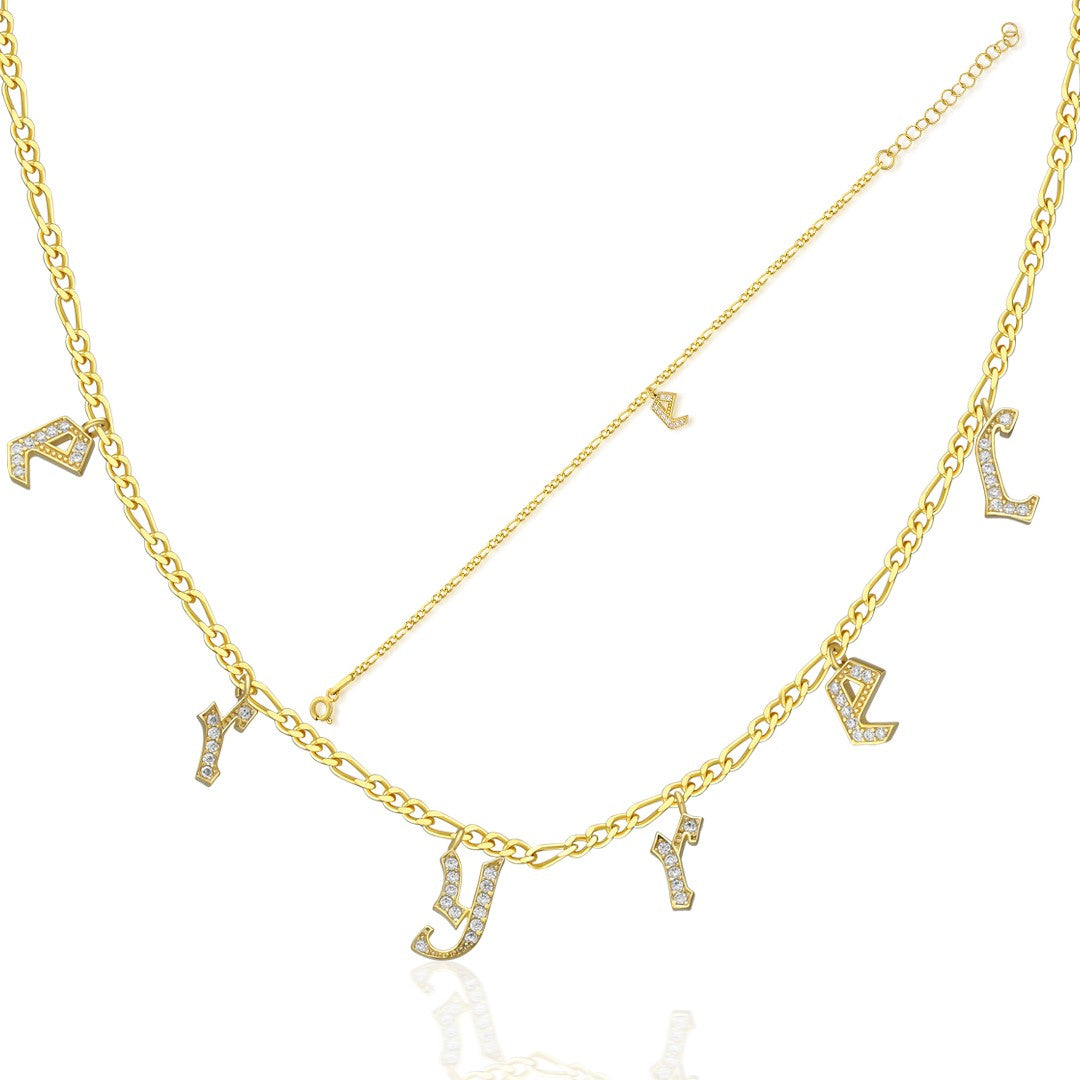 ZIRKONIA STEIN BUCHSTABEN SET | 925 SILBER